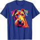 Watercolor Colorful Airedale Terrier Dog T-Shirt - T-Shirt | Royal