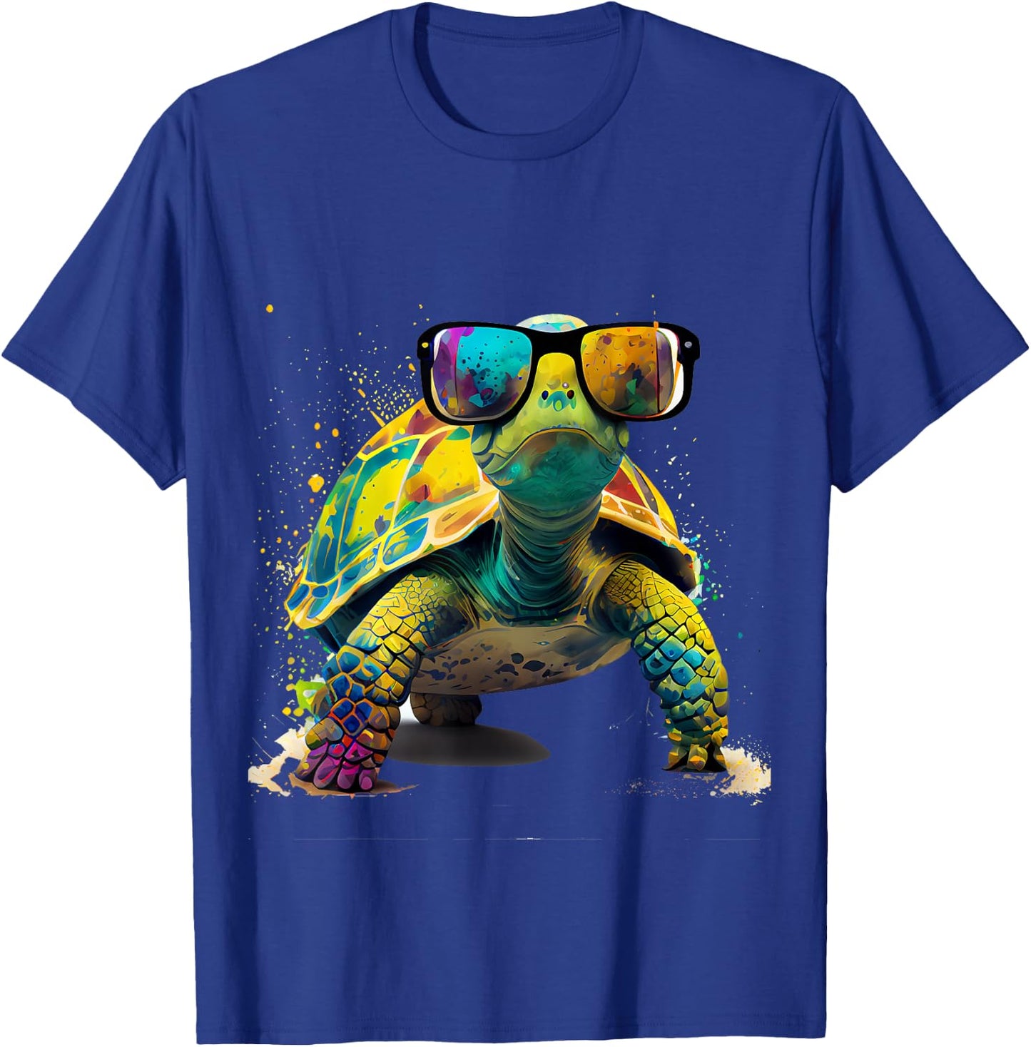 Tortoise with Sunglasses , black T-Shirt - T-Shirt | Royal