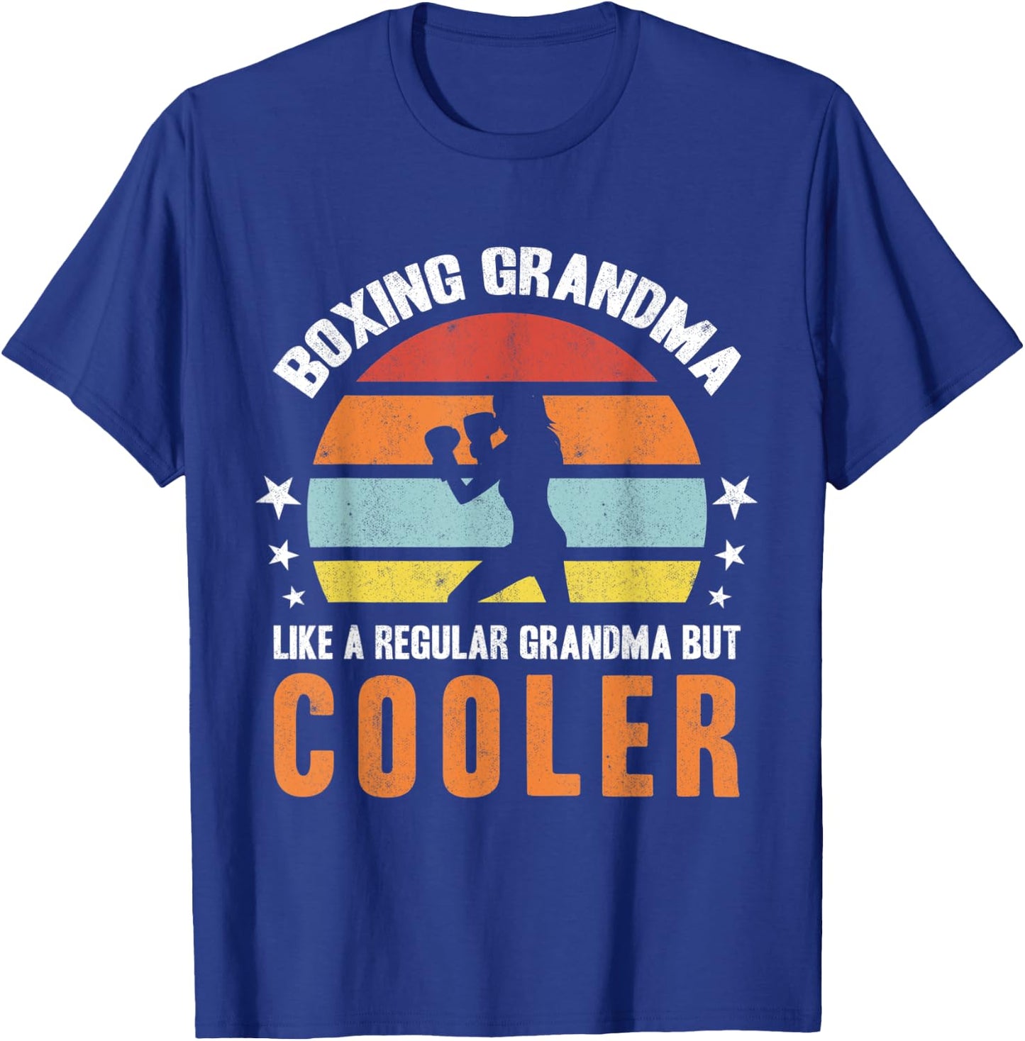 Boxing Grandma Kickboxing Grandmother Kickboxer Women Boxer T-Shirt - T-Shirt | Royal