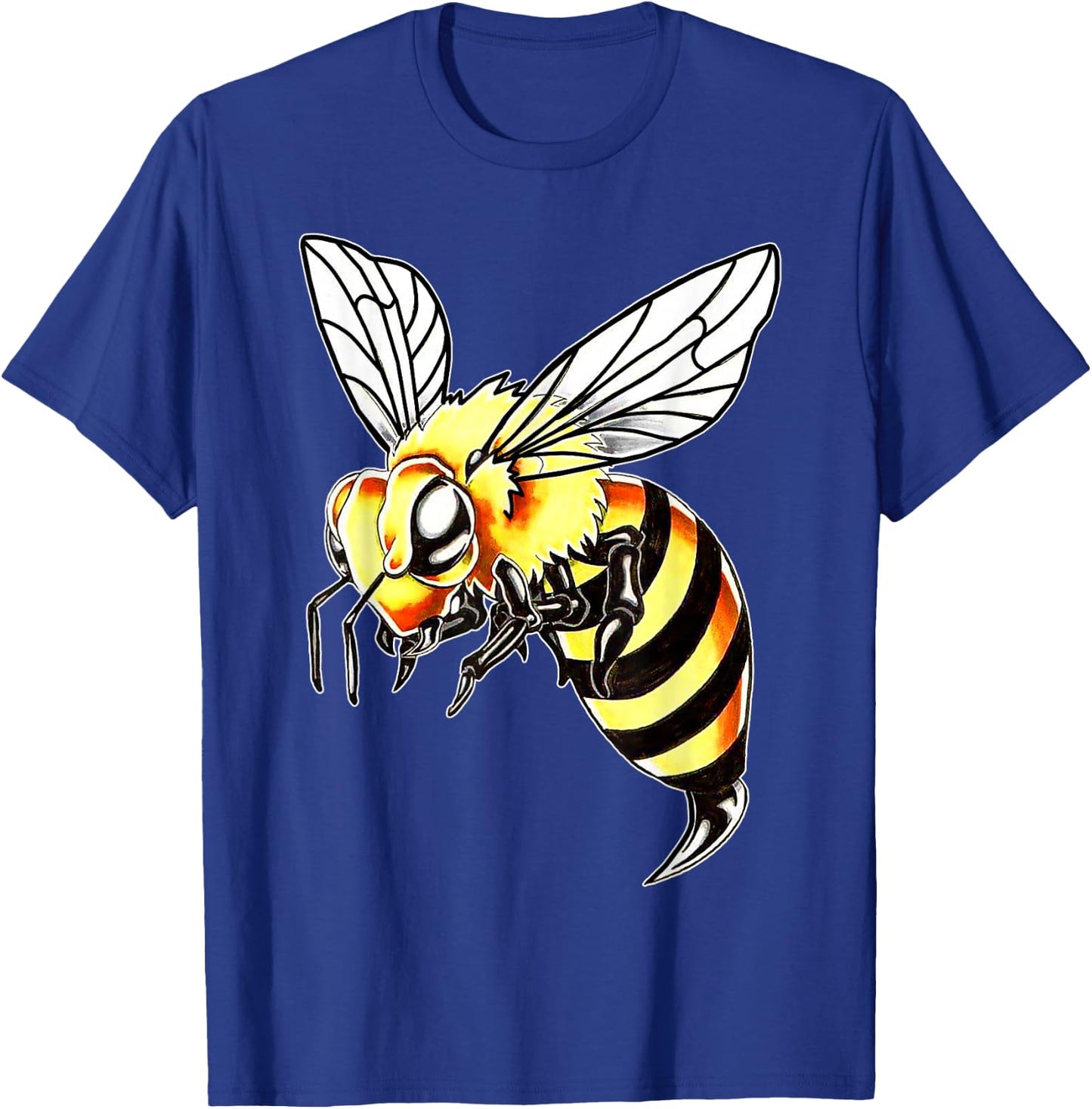 Bee Wasp, Hornet, Bumblebee , Black, S T-Shirt - T-Shirt | Royal