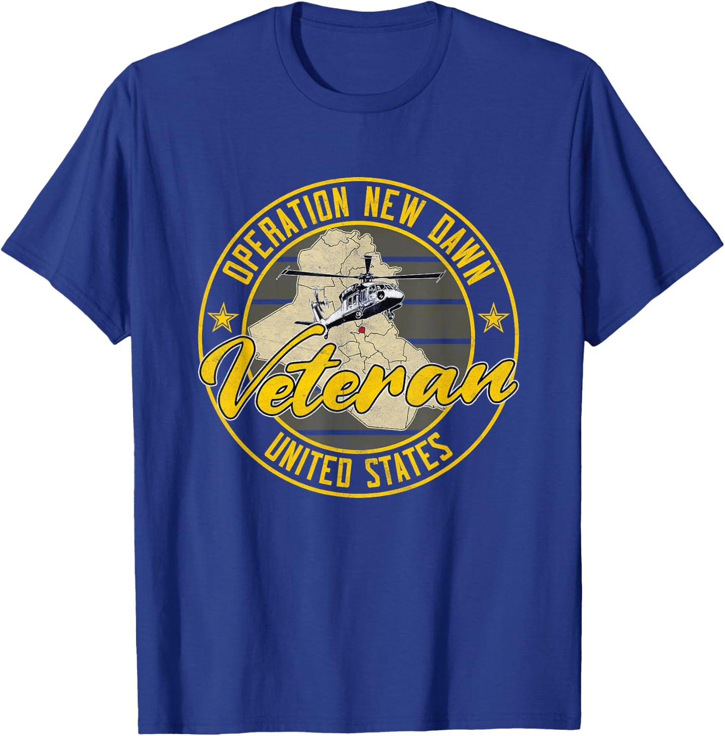 Operation New Dawn OND Veteran Iraq Veteran Vintage Gifts T-Shirt - T-Shirt | Royal