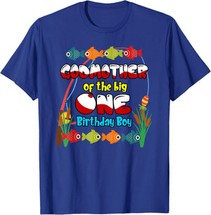 O-Fish-Ally One Birthday Outfit Godmother of Birthday Boy T-Shirt - T-Shirt | Royal