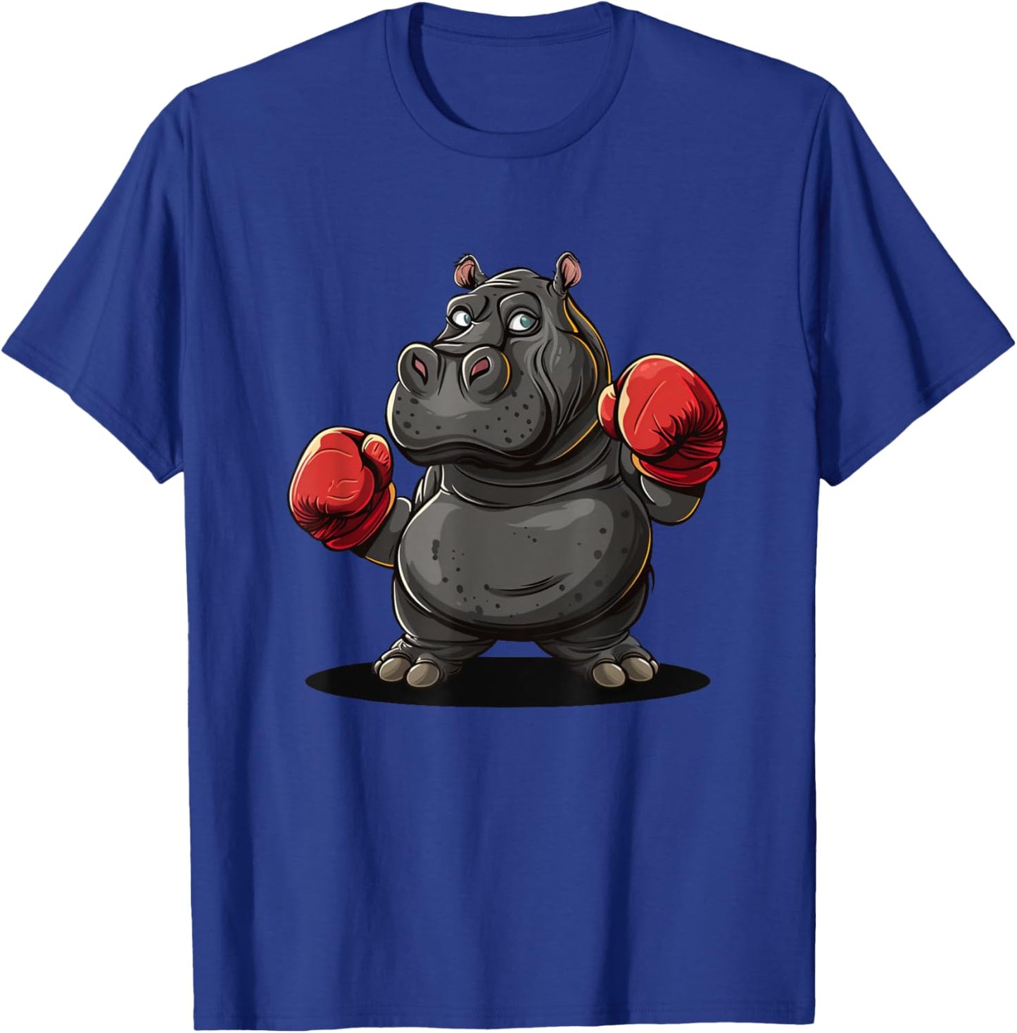 Cool boxing Athlete Costume for Hippo and Animals Lovers T-Shirt - T-Shirt | Royal
