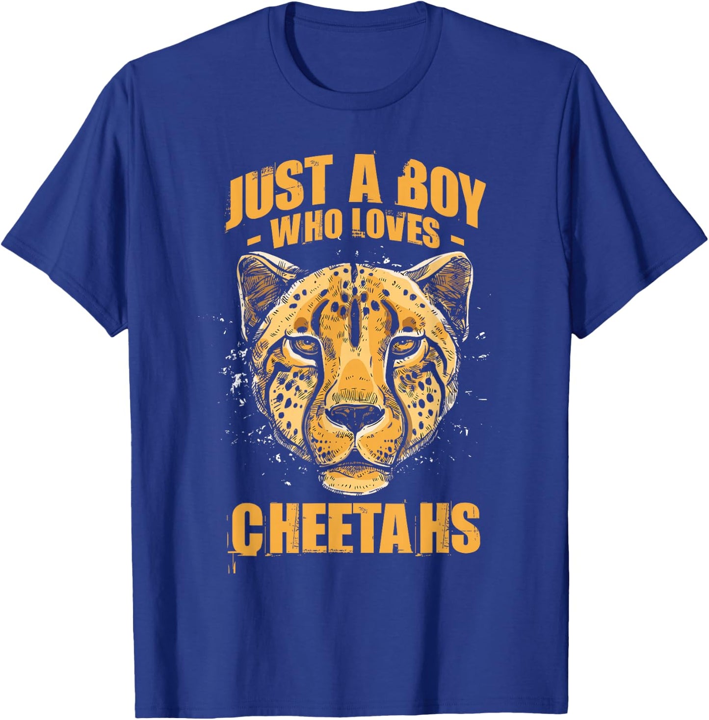 Just A Boy Who Loves Cheetahs T-Shirt - T-Shirt | Royal