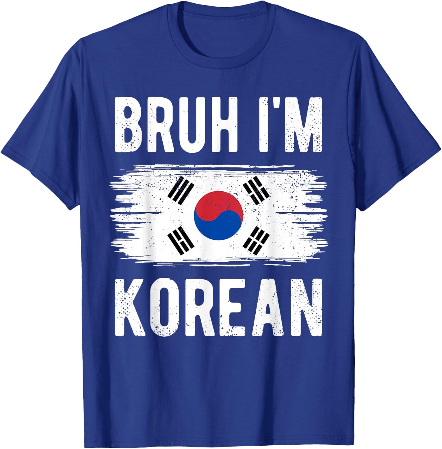 Bruh I'm Korean South Korea Flag Funny Korean Boys Kids T-Shirt - T-Shirt | Royal