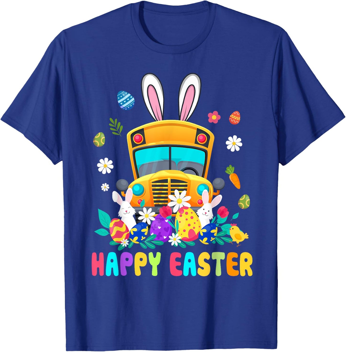 Cute Every Bunny's Favorite School Bus Driver Happy Easter T-Shirt - T-Shirt | Royal