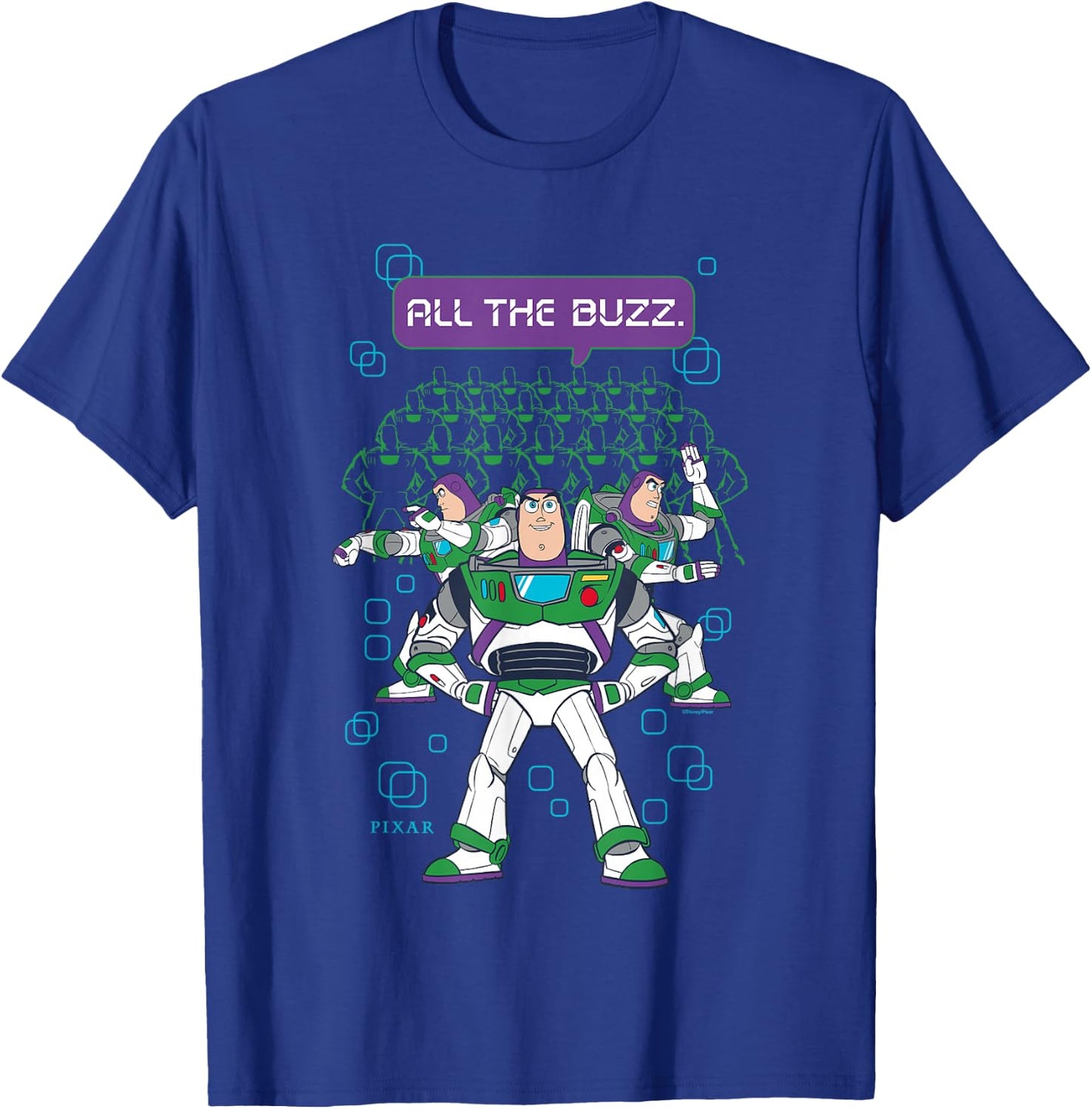 Disney Pixar Toy Story 5 All The Buzz Clone Rangers T-Shirt - T-Shirt | Royal