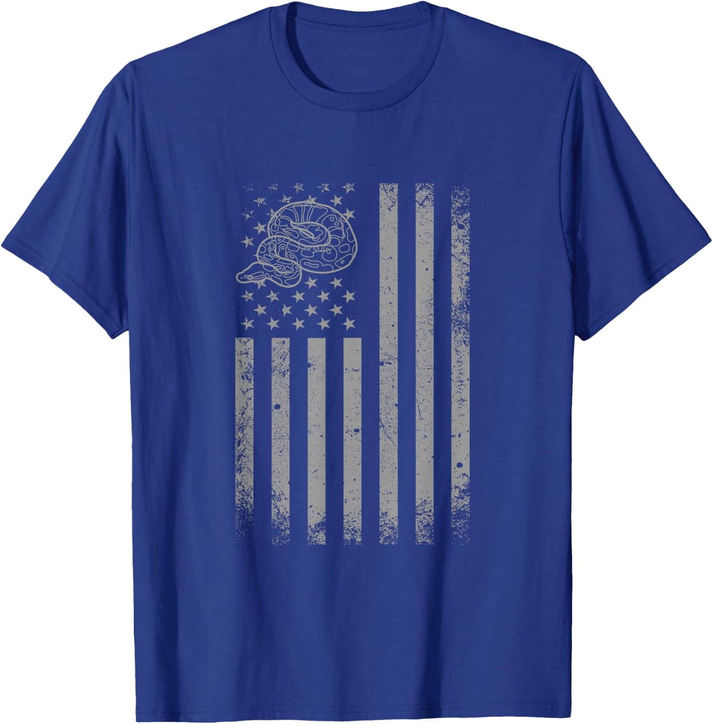 American Flag Rattlesnake Snake Herpetology Rattlesnake T-Shirt - T-Shirt | Royal
