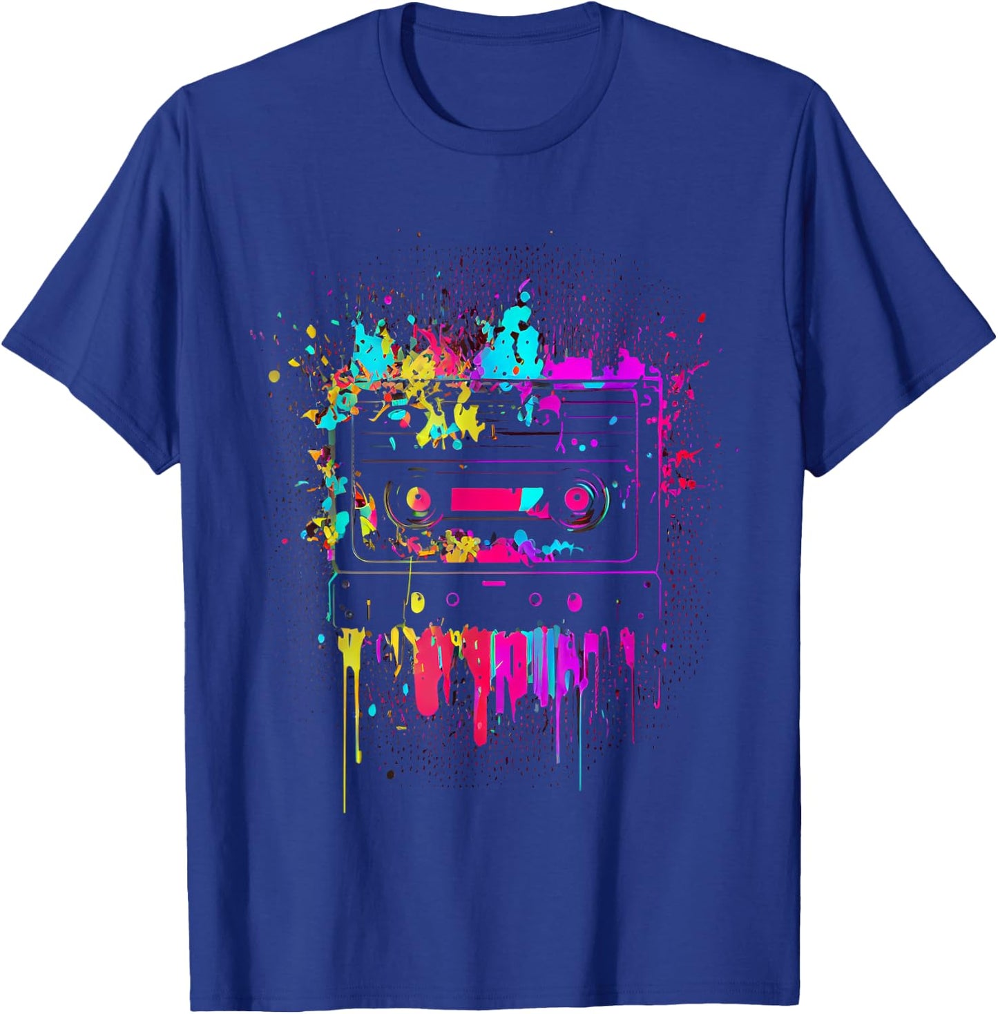 80s 90s Retro Party Fancy Dress Cassette , black T-Shirt - T-Shirt | Royal