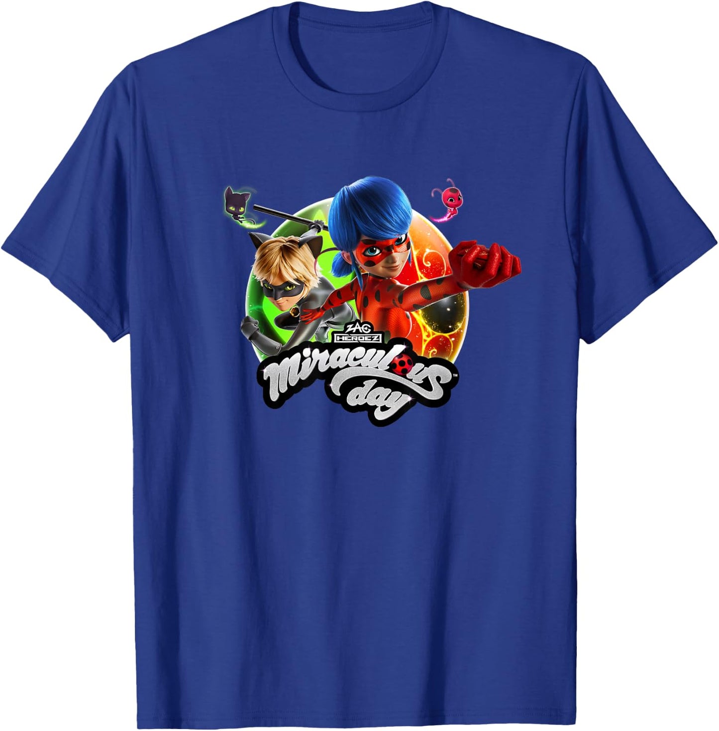 Miraculous Ladybug Cat Noir Miraculous Day 2024 Kwamis T-Shirt - T-Shirt | Royal