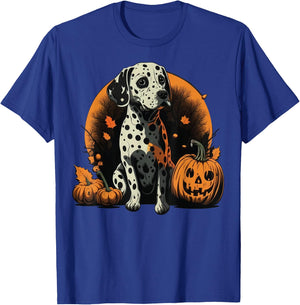 Pumpkin Dalmatian costume on Dalmatian Halloween T-Shirt - T-Shirt | Royal