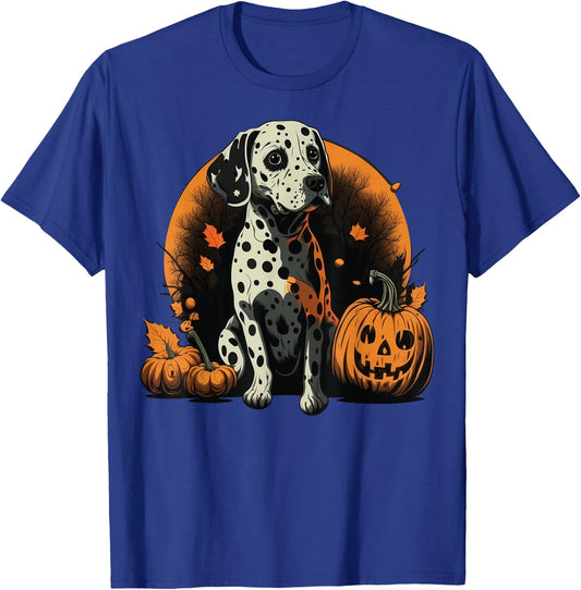 Pumpkin Dalmatian costume on Dalmatian Halloween T-Shirt - T-Shirt | Royal