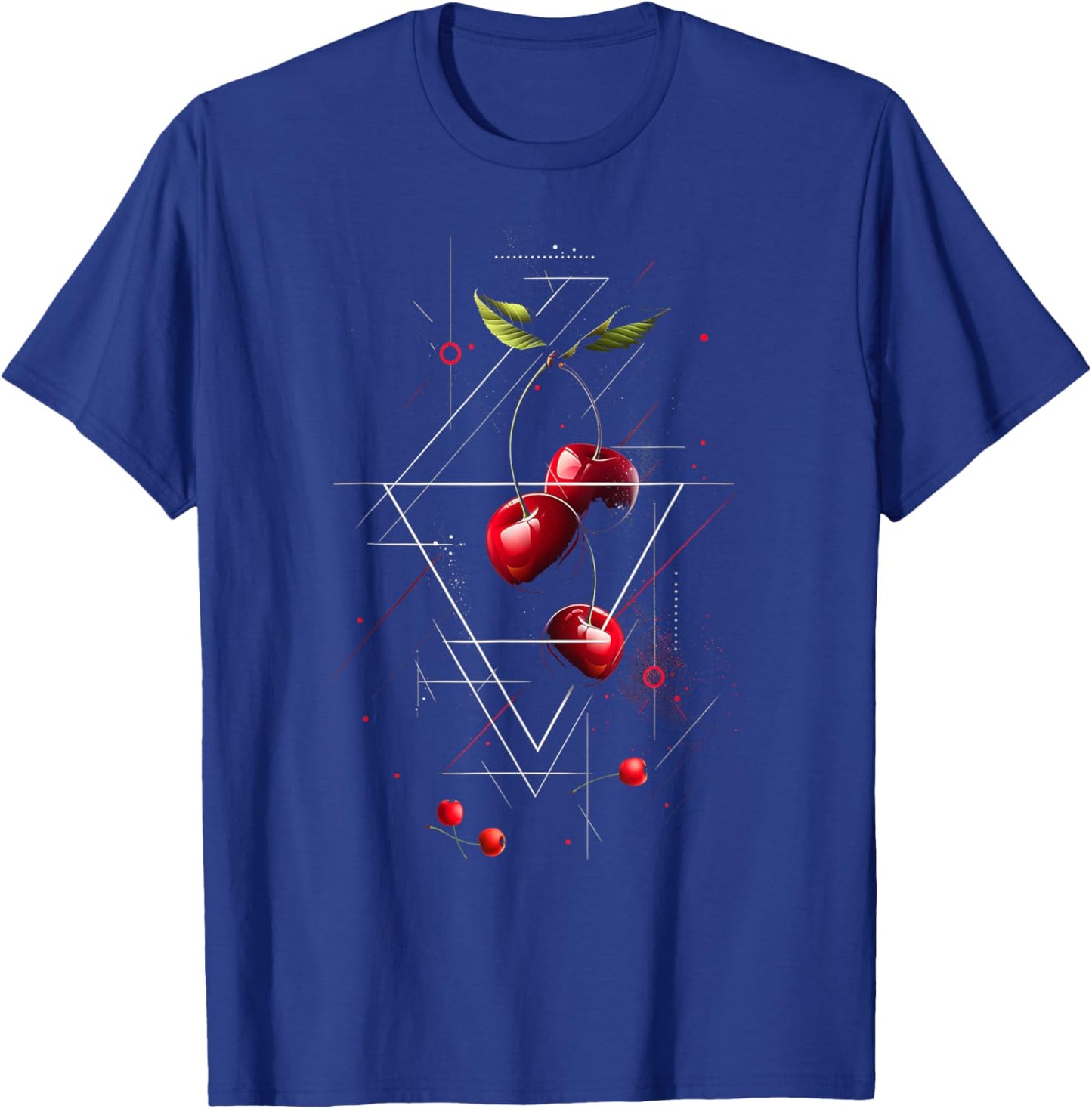 Geometrische Kirsche T-Shirt - T-Shirt | Royal