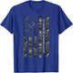 Tennessee United States Distressed Camo w US Flag T-Shirt - T-Shirt | Royal