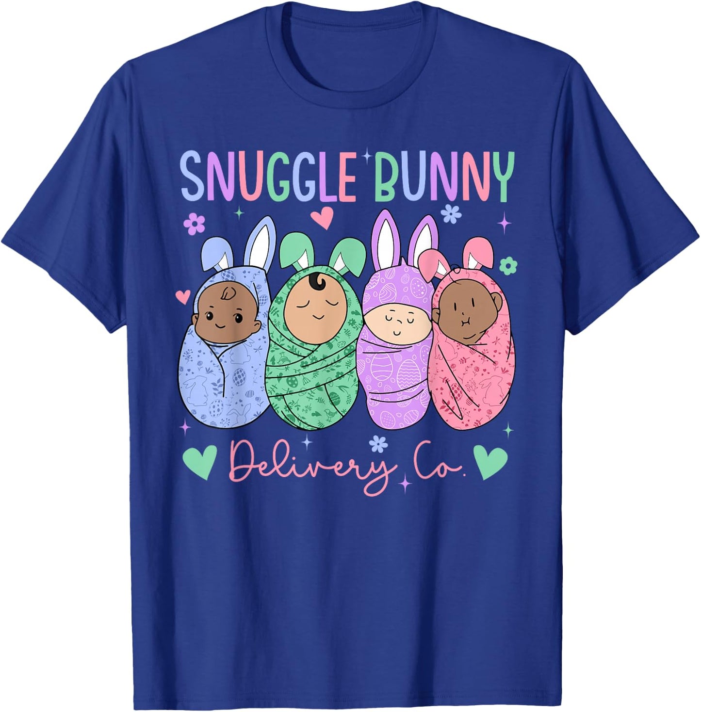Snuggle Bunny Delivery Co Easter L&D Nurse Mother Baby Nurse T-Shirt - T-Shirt | Royal