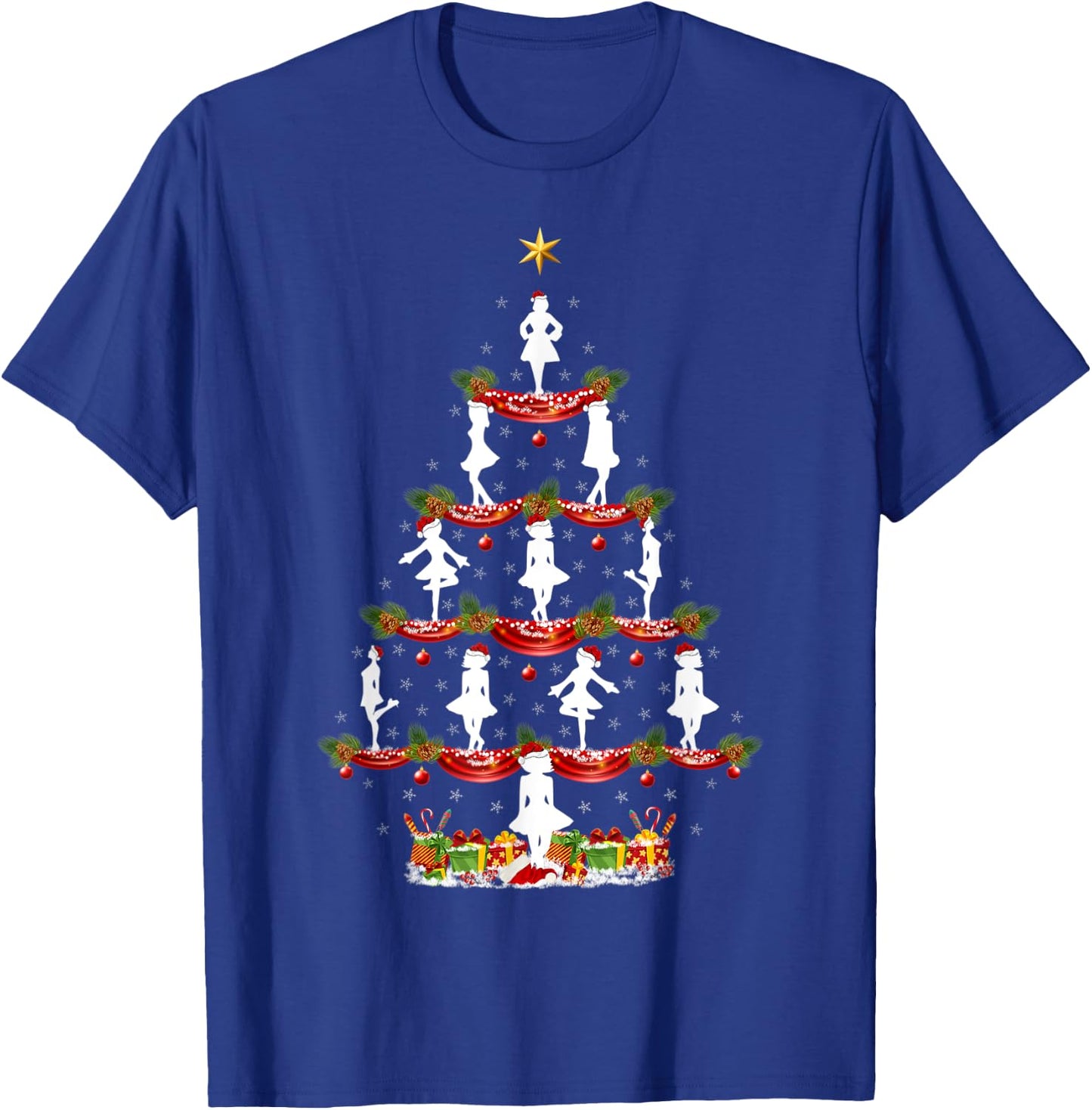 Funny Irish Dance Xmas Lighting Irish Dance Christmas Tree T-Shirt - T-Shirt | Royal