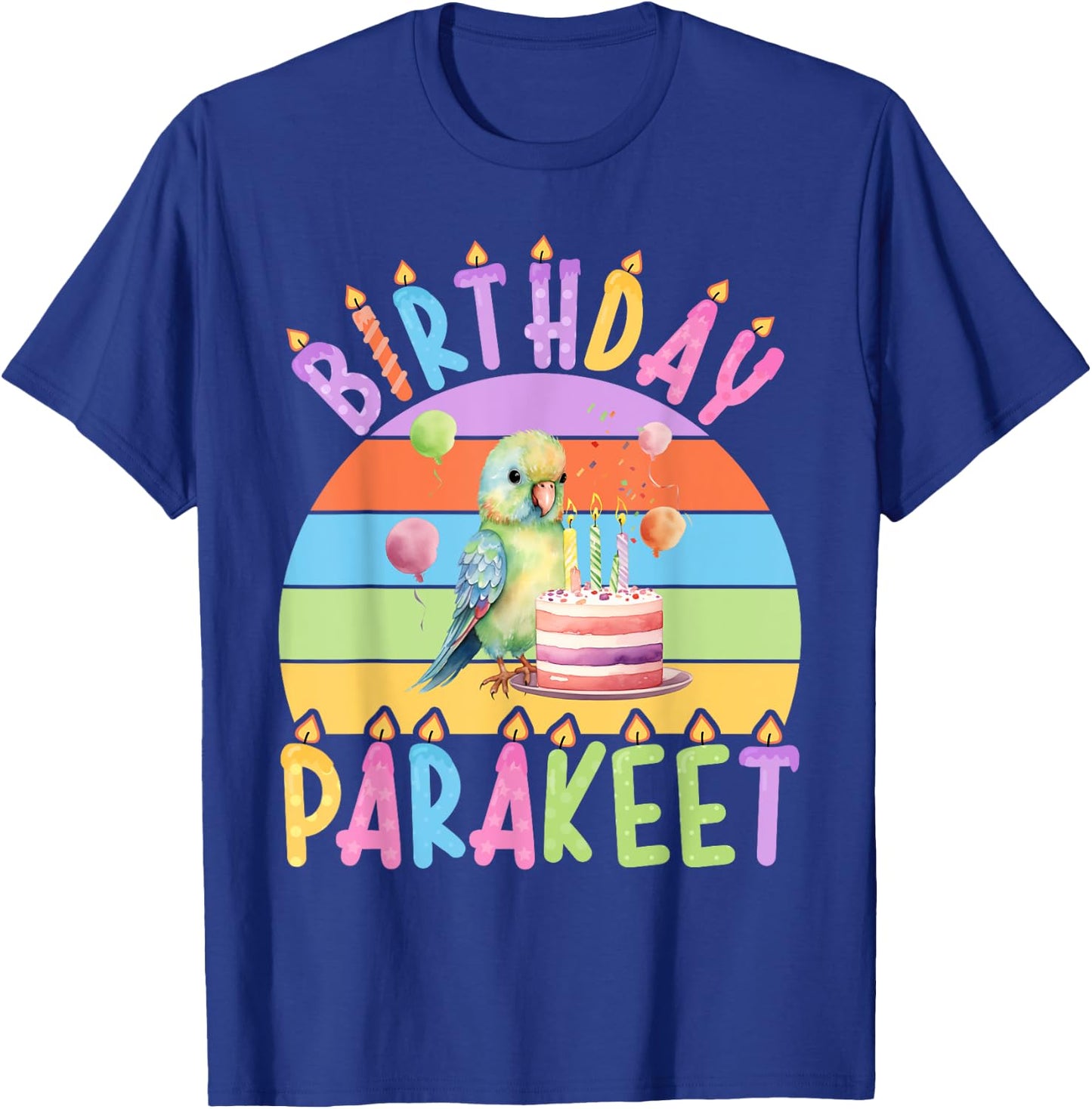 Birthday Parakeet T-Shirt - T-Shirt | Royal