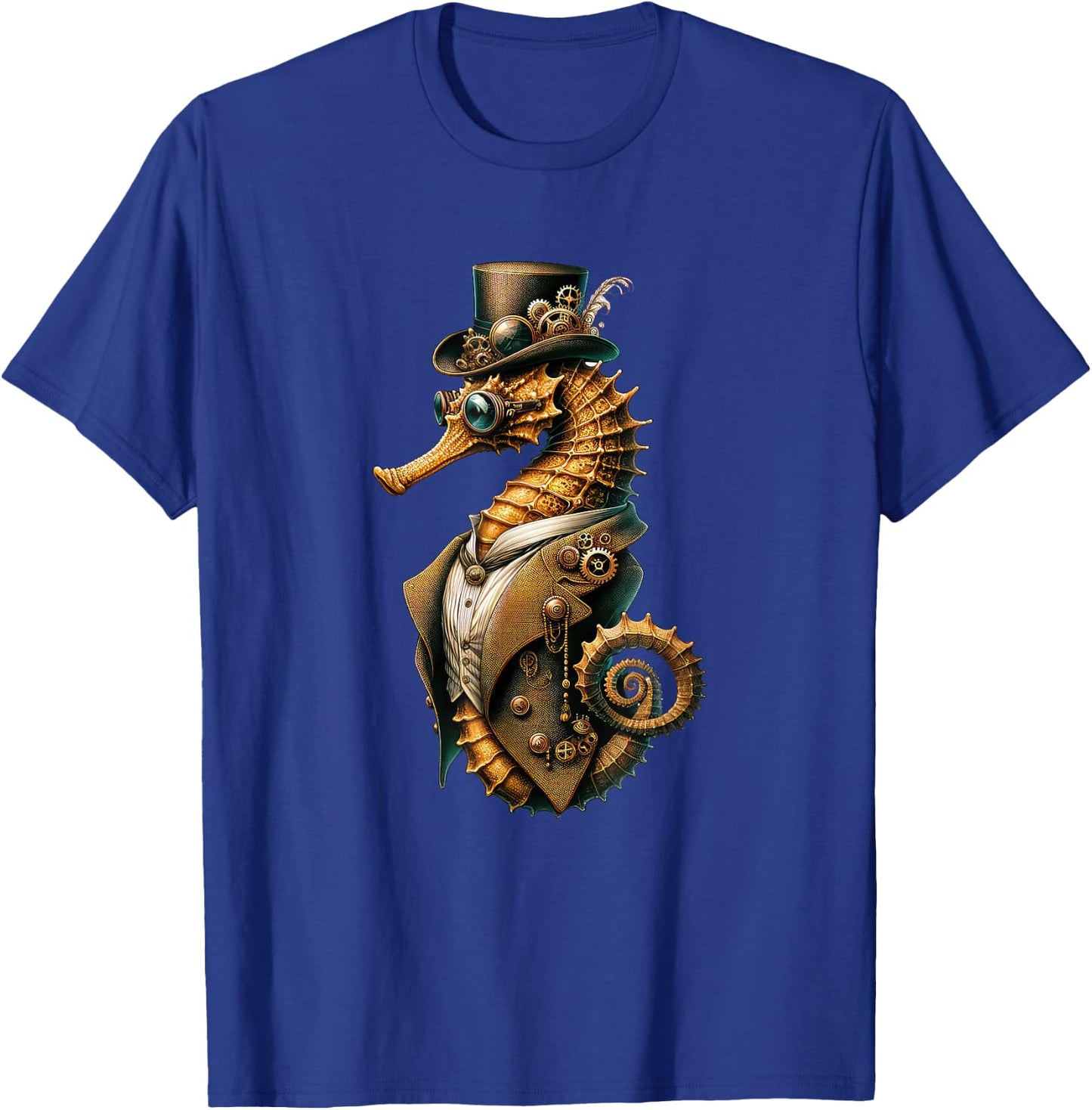 Steampunk Seahorse Women Men Kids Steampunk Seahorse T-Shirt - T-Shirt | Royal