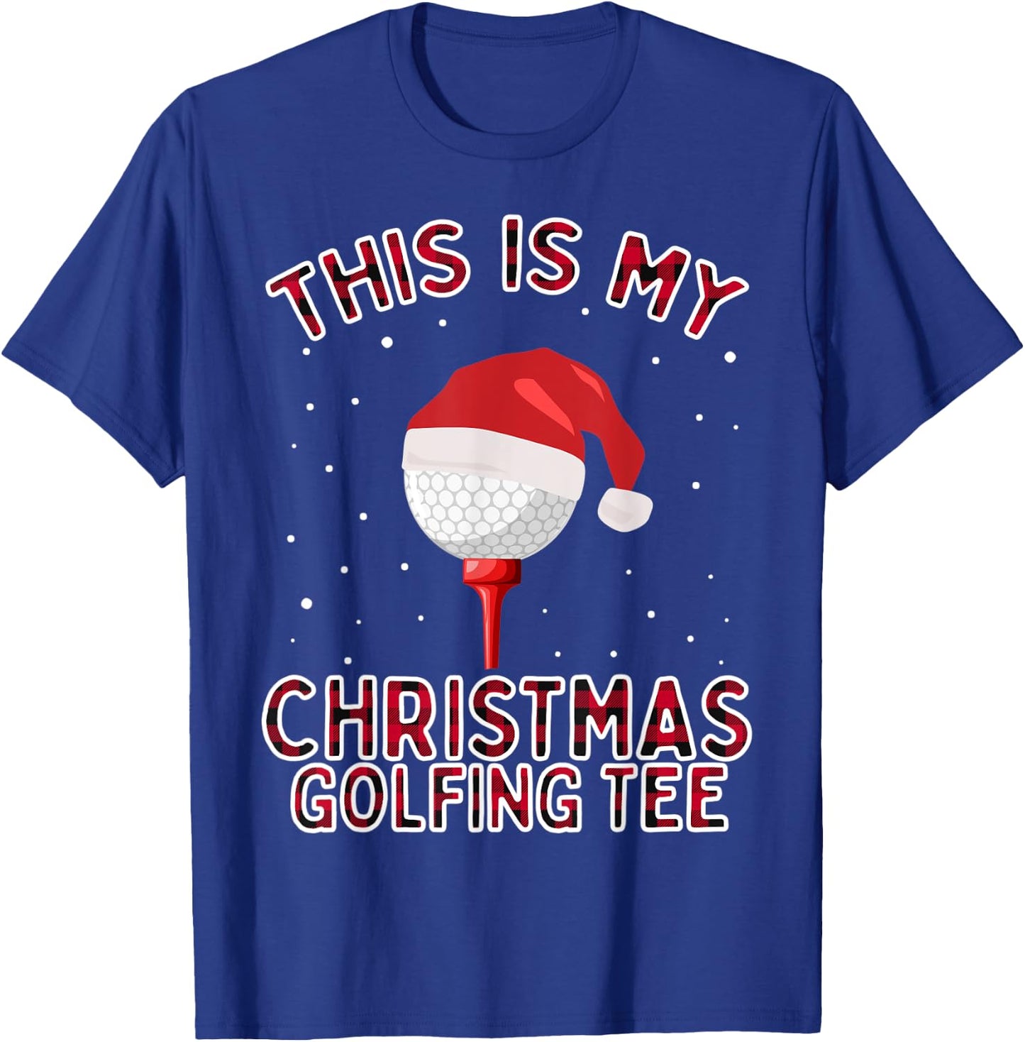 This is My Christmas Pajama Shirt Funny Golf Gift Plaid T-Shirt - T-Shirt | Royal