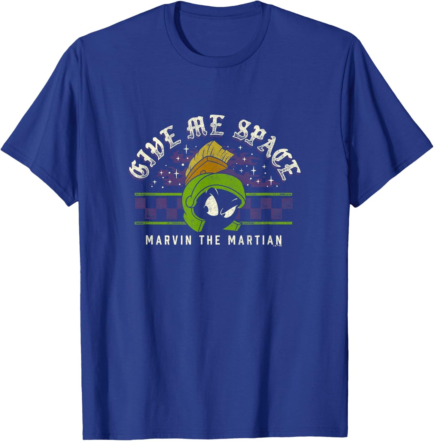 Looney Tunes Marvin The Martian Give Me Space Big Retro Logo T-Shirt - T-Shirt | Royal