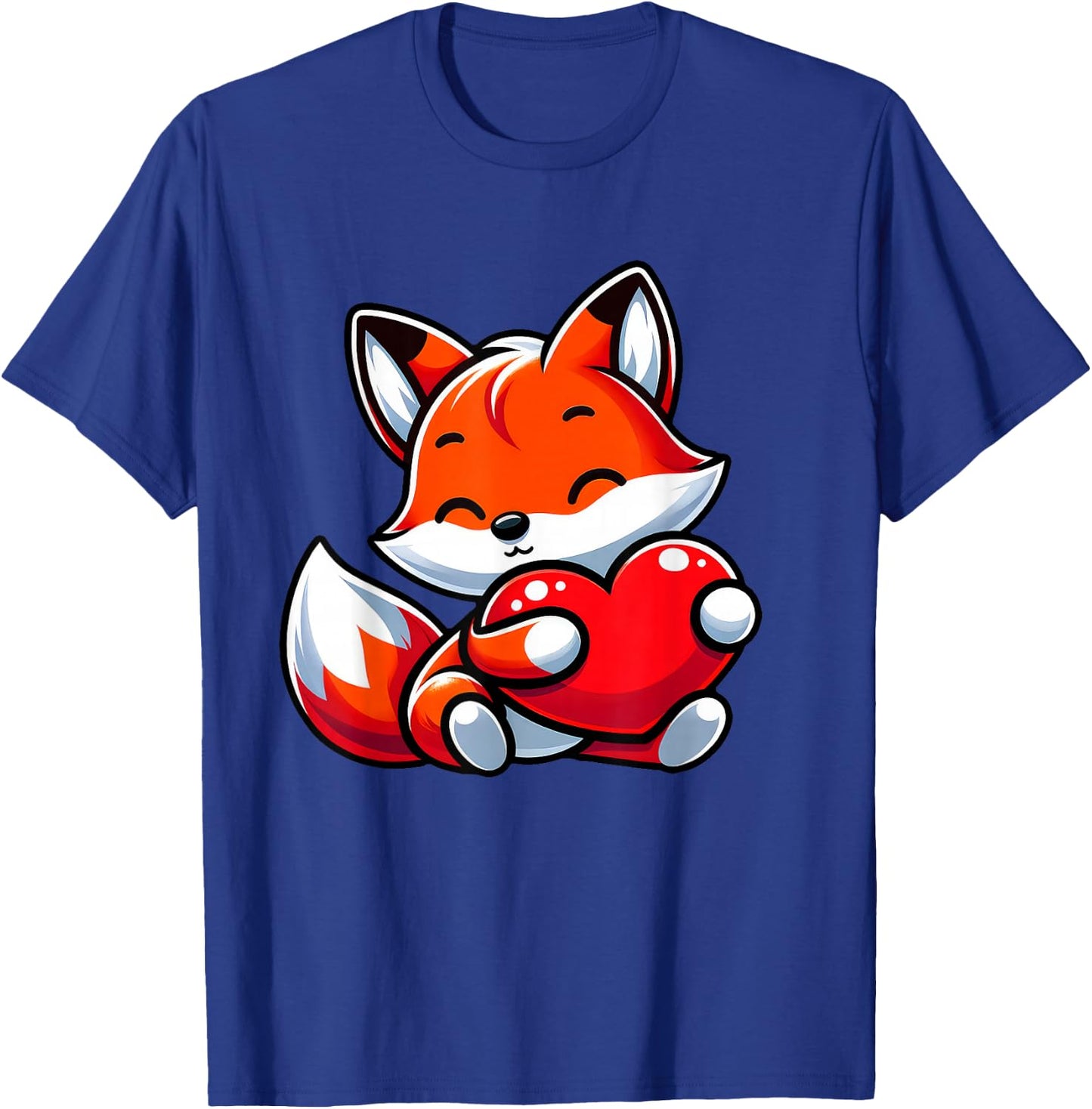 Fox Valentine's Day Design Girls T-Shirt - T-Shirt | Royal