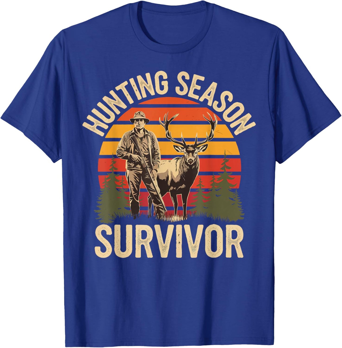 Hunting Season Survivor T-Shirt - T-Shirt | Royal