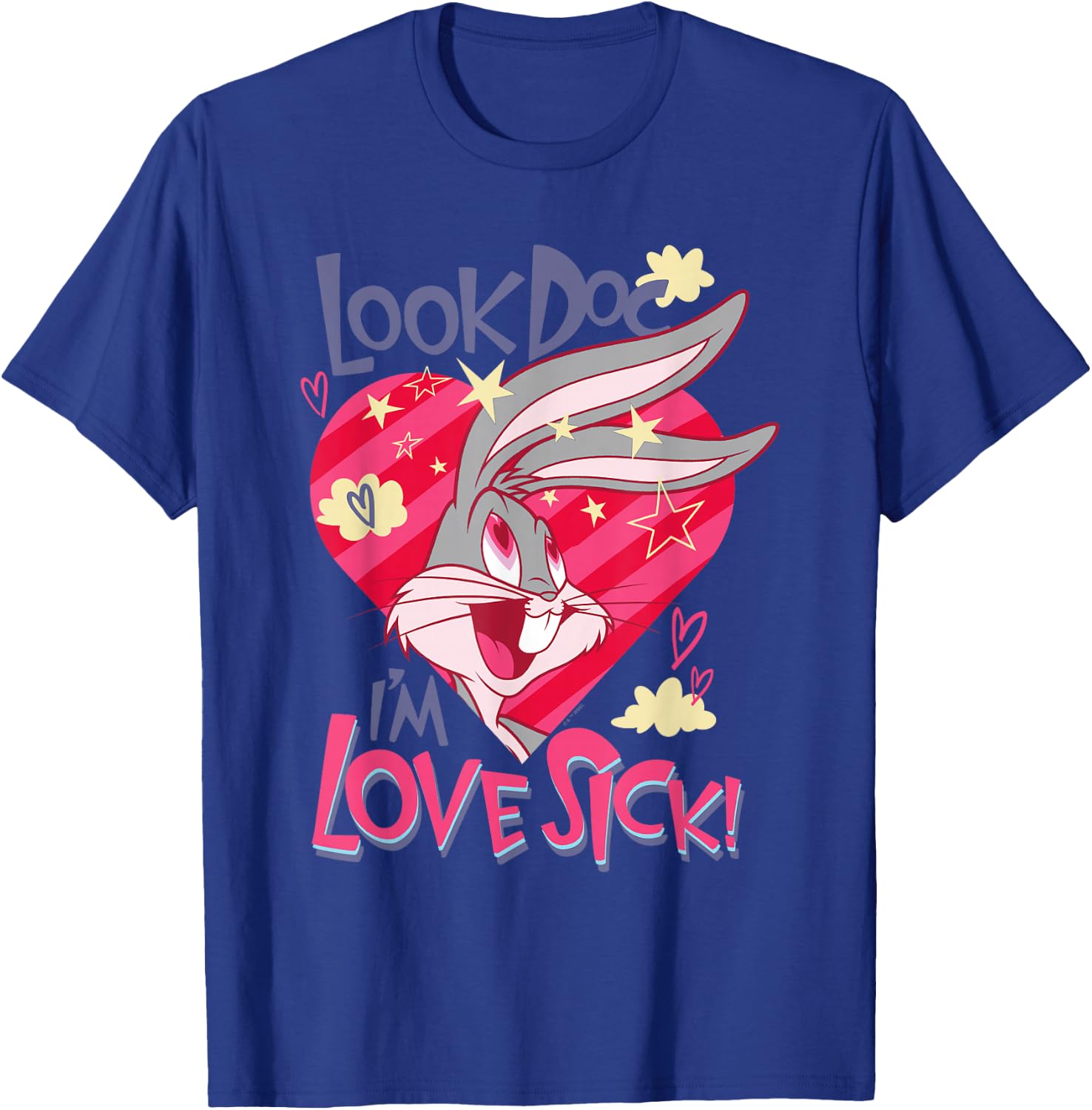 Looney Tunes Valentine's Day Bugs Bunny Love Sick T-Shirt - T-Shirt | Royal