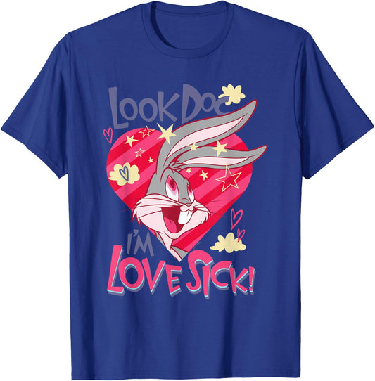 Looney Tunes Valentine's Day Bugs Bunny Love Sick T-Shirt - T-Shirt | Royal