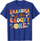 Grandma Of Groovy One 1st Birthday Pregnancy Announcement T-Shirt - T-Shirt | Royal