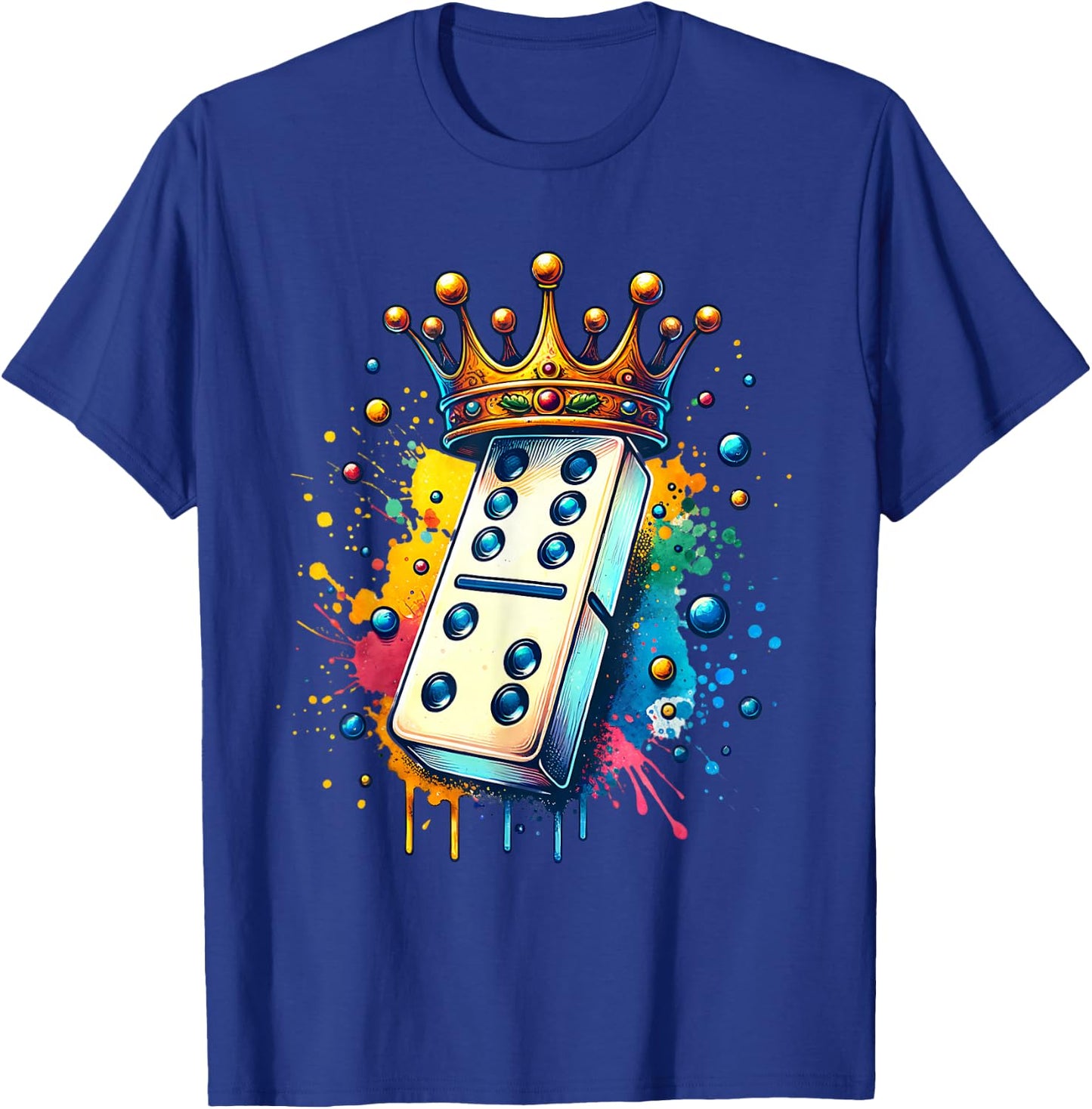 Funny Dominoes King | Board Game| Domino Lover Domino Player T-Shirt - T-Shirt | Royal