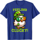Feeling Clucky Funny Chicken St Patrick's Day Lucky Charm T-Shirt - T-Shirt | Royal