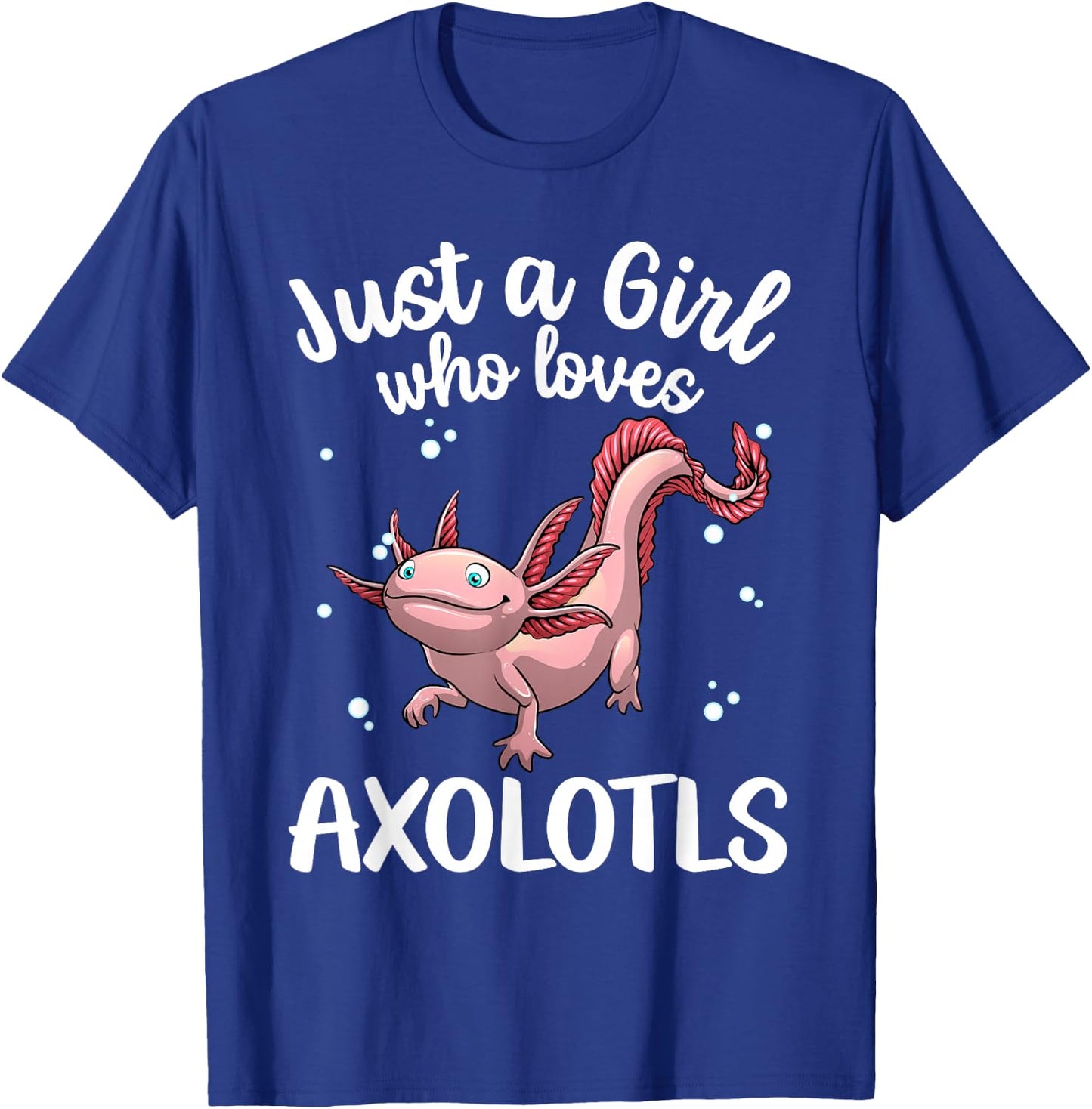 Axolotl Art For Teen Girls Kids Kawaii Mexican Fish Axolotl T-Shirt - T-Shirt | Royal