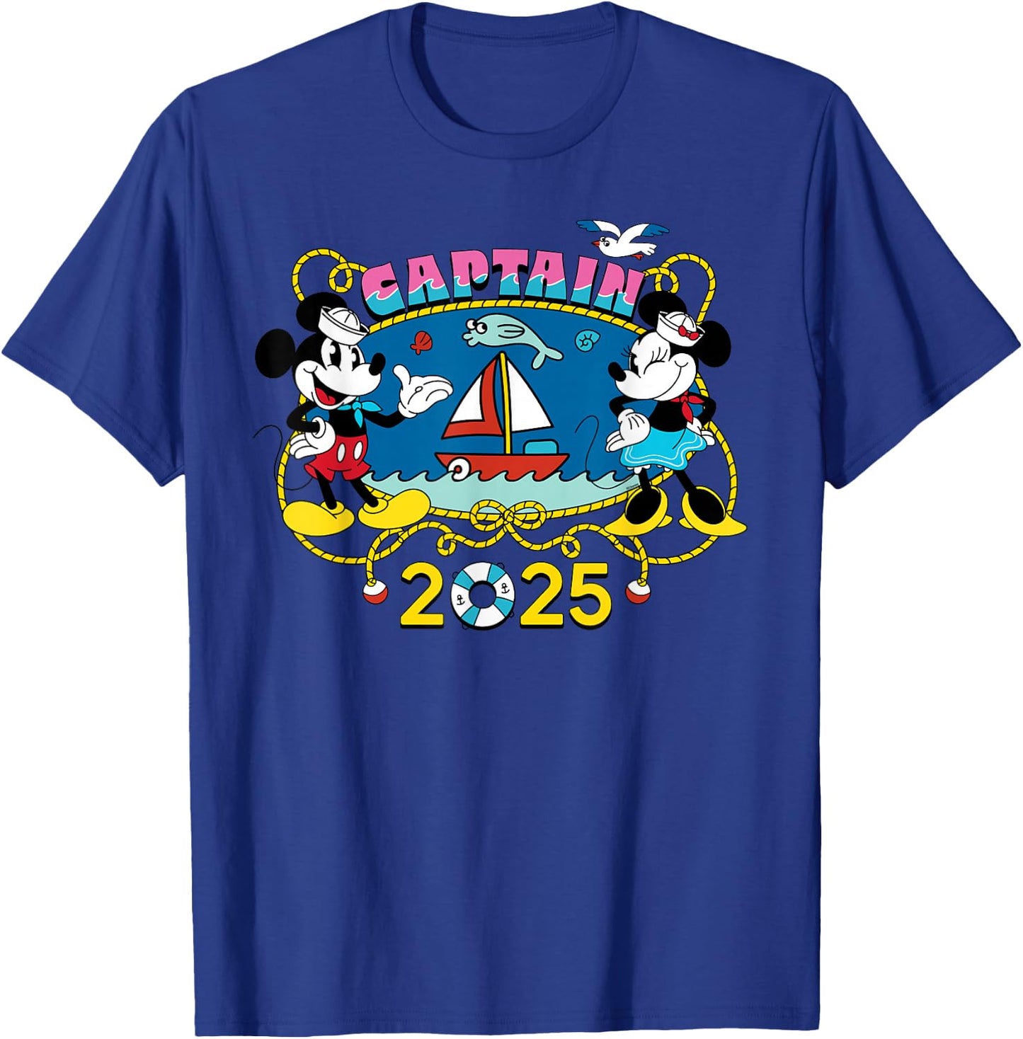 Disney Cruise 2025 Family Group Vacation Matching Captain T-Shirt - T-Shirt | Royal