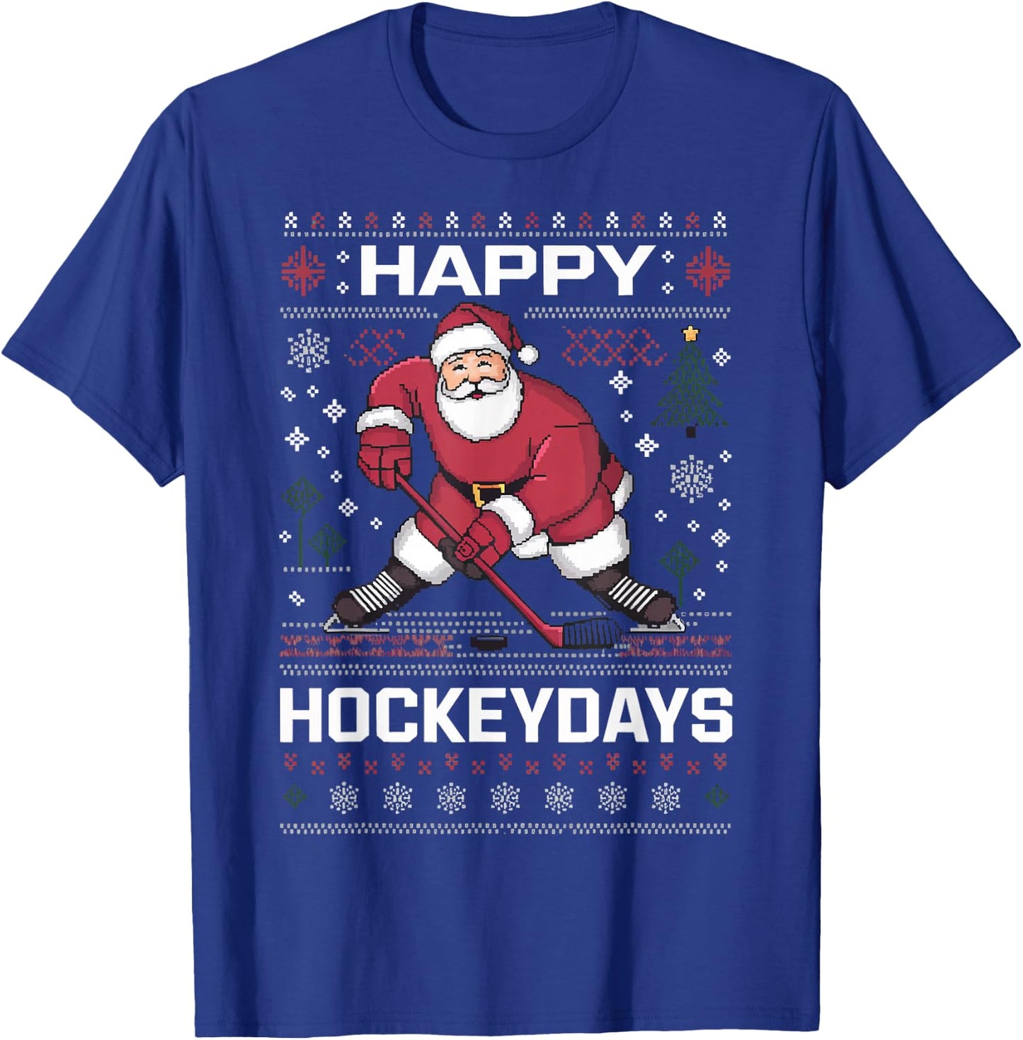 Happy Hockey Days Hockey Player T-Shirt - T-Shirt | Royal