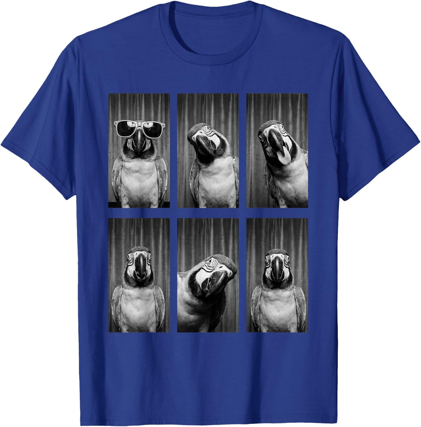 Parrot Photobooth Bird Funny Animal Portrait T-Shirt - T-Shirt | Royal