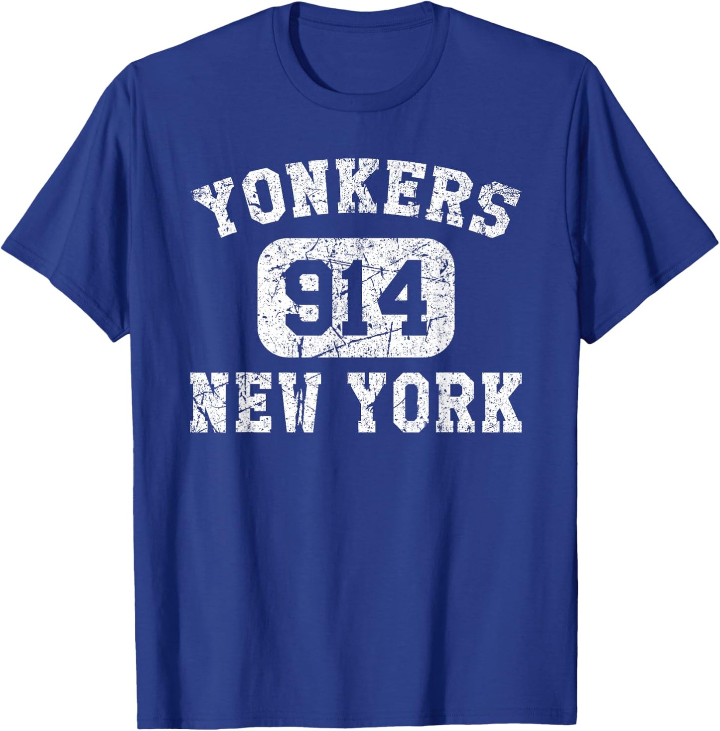 Yonkers New York Area Code Vintage Retro T-Shirt - T-Shirt | Royal