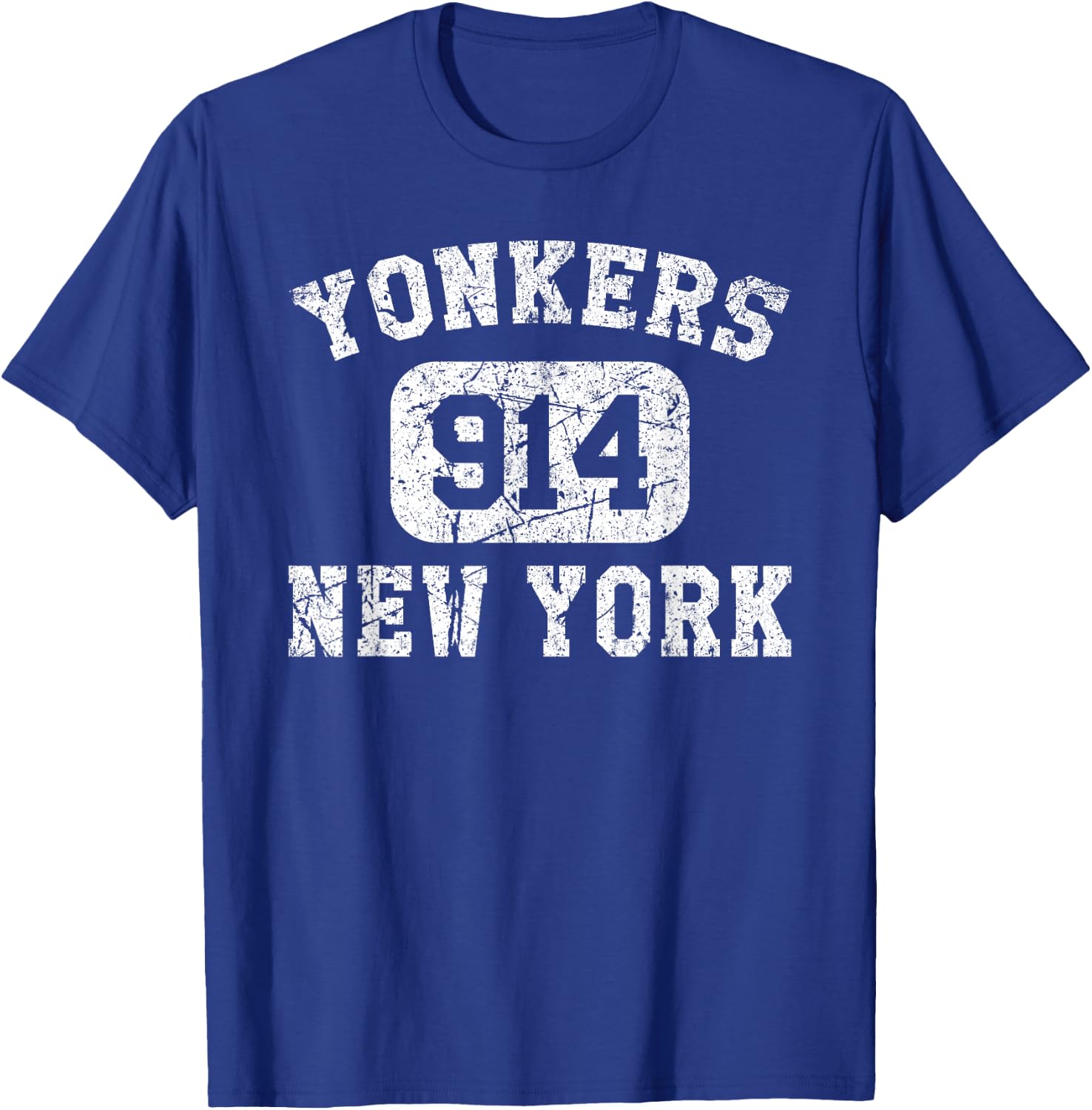 Yonkers New York Area Code Vintage Retro T-Shirt - T-Shirt | Royal