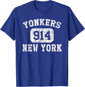 Yonkers New York Area Code Vintage Retro T-Shirt - T-Shirt | Royal