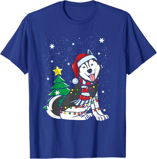 Funny Siberian Husky Christmas Dog Lover Women T-Shirt - T-Shirt | Royal
