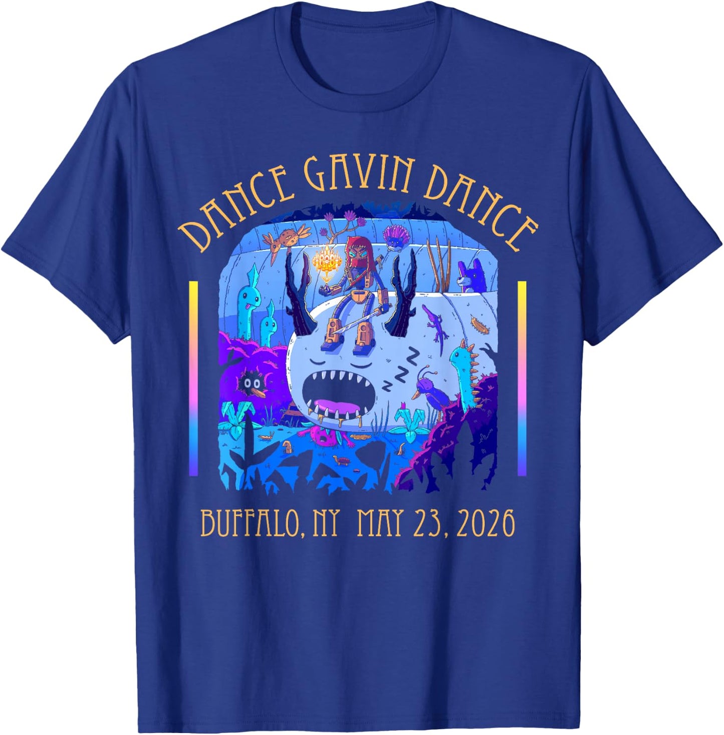 Dance Gavin Dance 2026 Tour Buffalo T-Shirt - T-Shirt | Royal