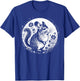Kunstvoller Chinchilla mit Mond und Blumen T-Shirt - T-Shirt | Royal