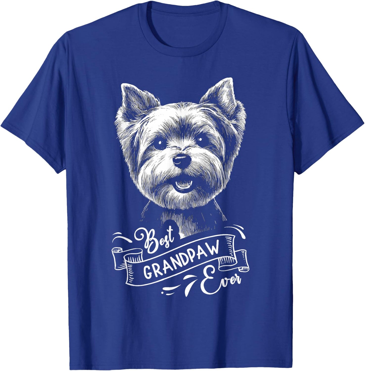 Best Grandpaw Ever Yorkshire Terrier Yorkie Dog Grandpa T-Shirt - T-Shirt | Royal