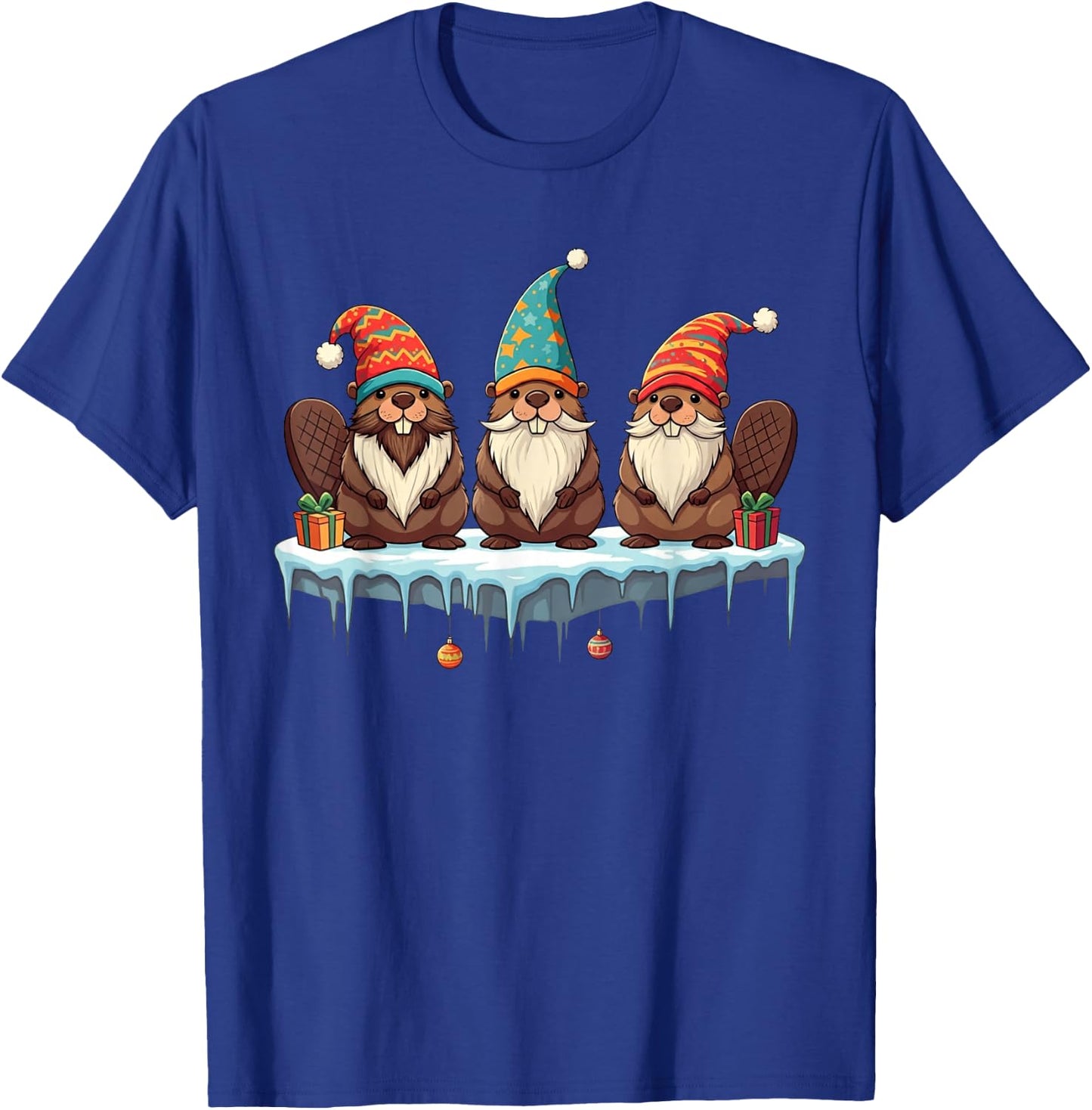 Funny Beaver Gnomies Christmas Gnome Kids T-Shirt - T-Shirt | Royal