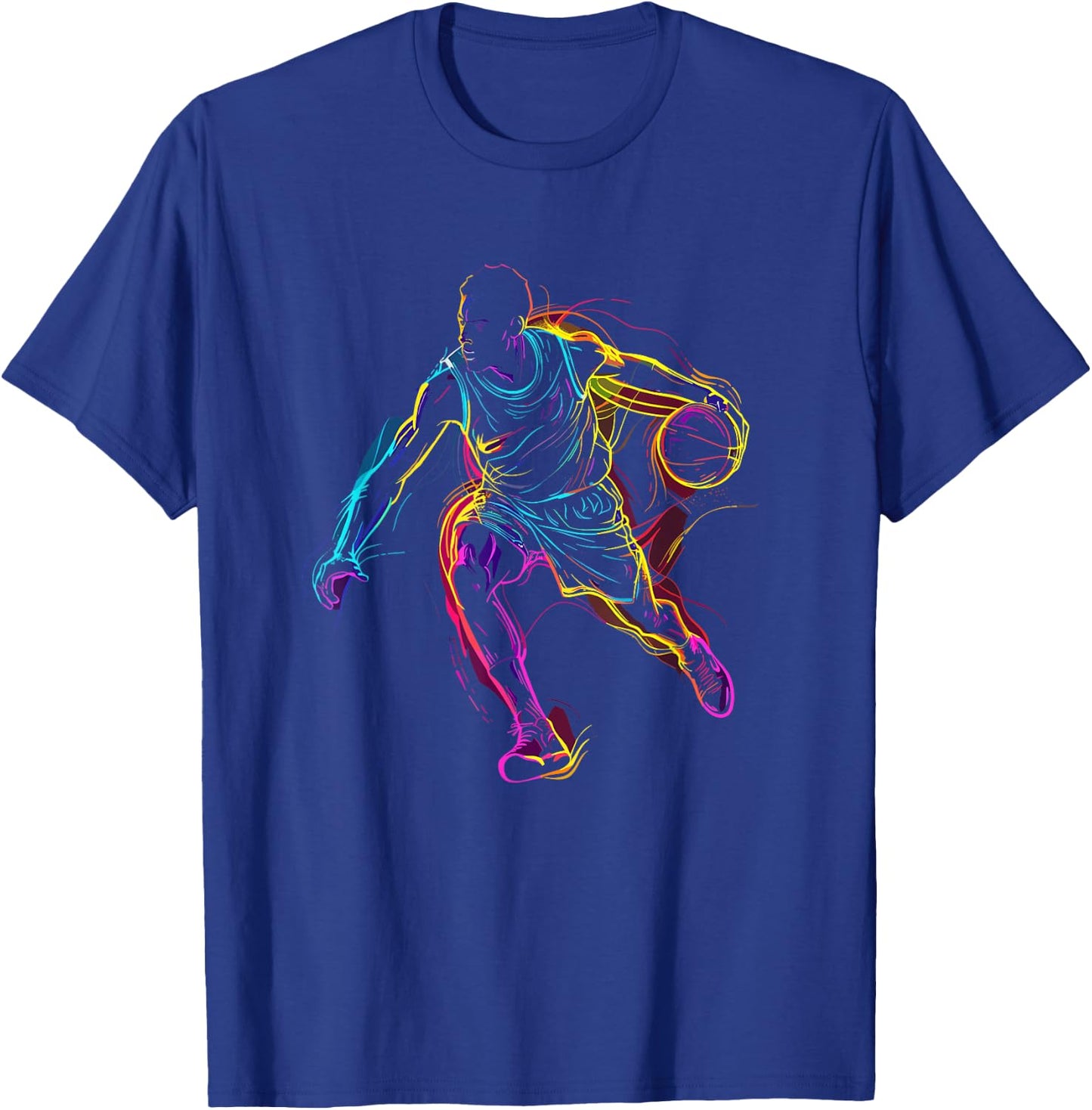 Basketball Guy Sketch Basketball Boys T-Shirt - T-Shirt | Royal