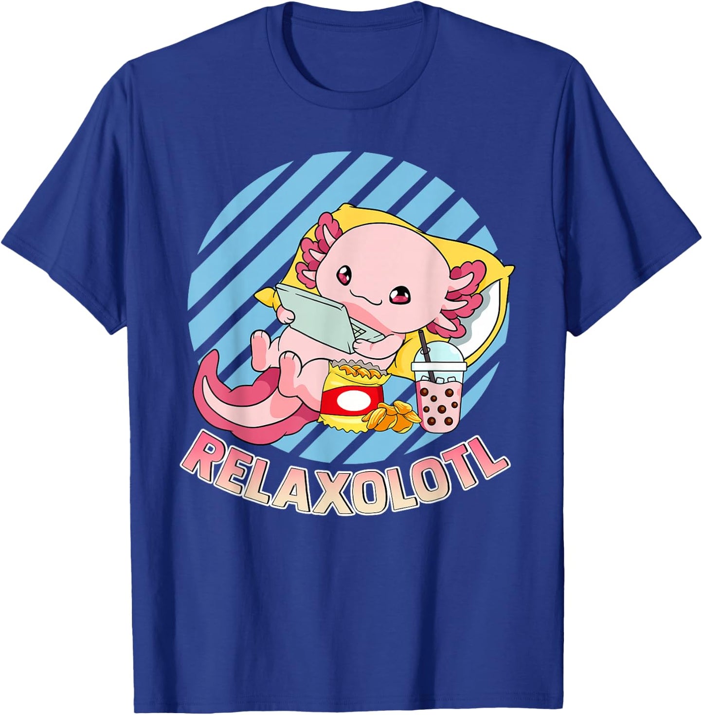 Axolotl Shirt Axolotl Shirts For Girls Cute Relaxolotl T-Shirt - T-Shirt | Royal