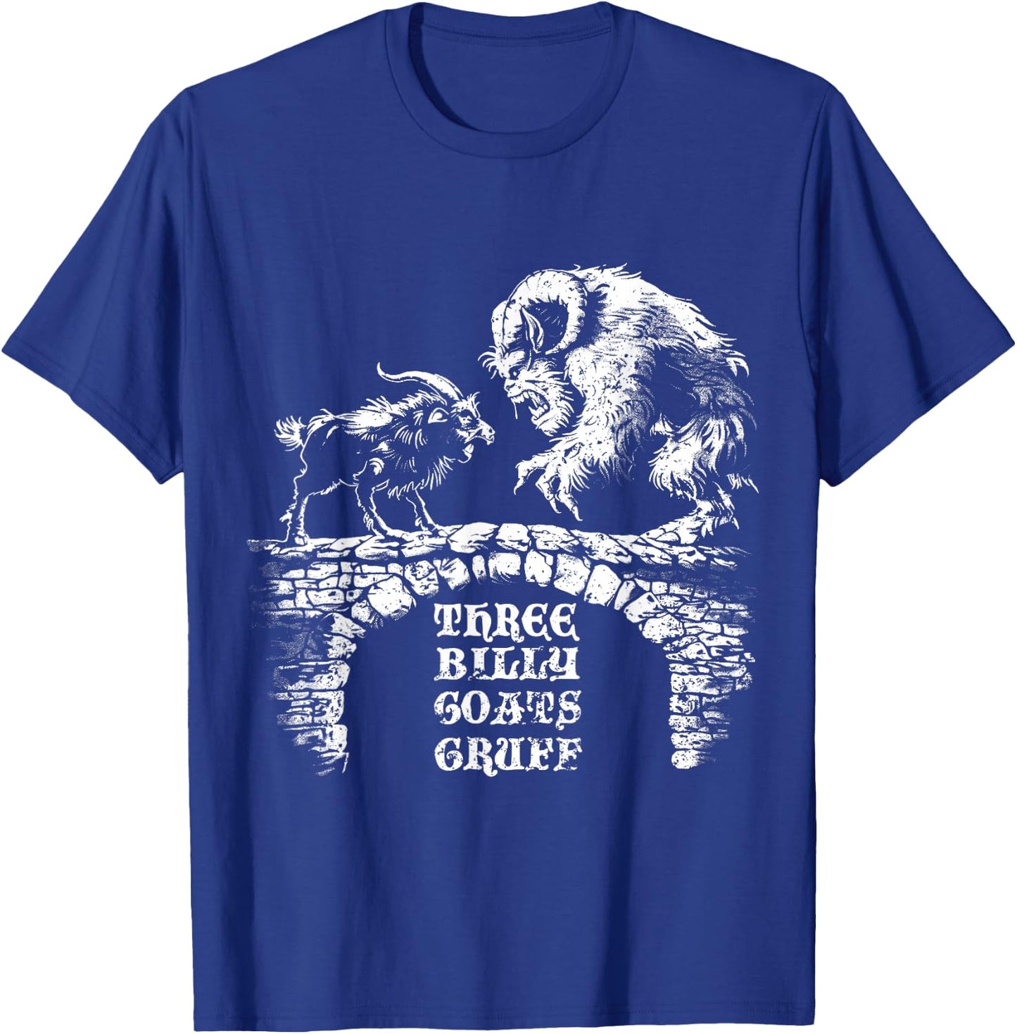 Three Billy Goats Gruff Fairytale Vintage T-Shirt - T-Shirt | Royal