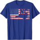 American Flag North Carolina 4th of July Vintage Men Women T-Shirt - T-Shirt | Royal