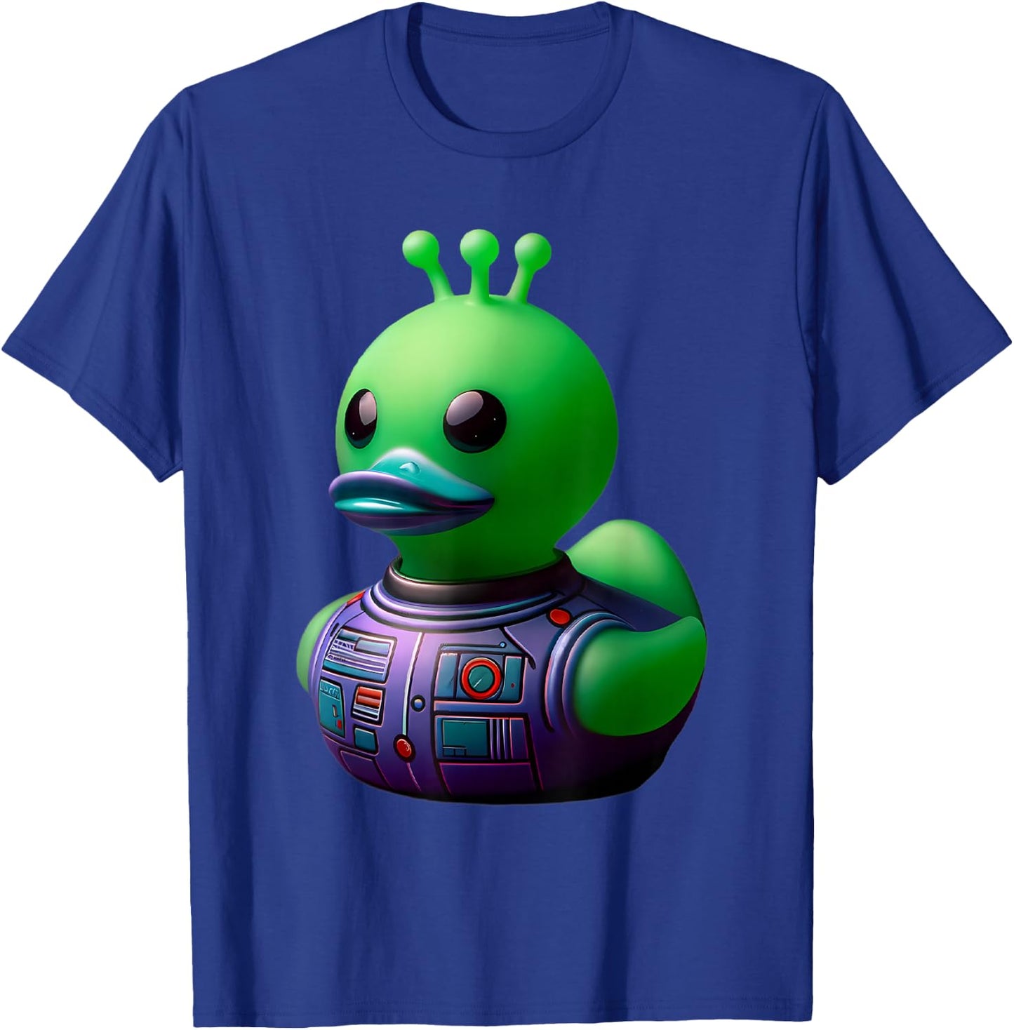Alien Rubber Duck Green Extraterrestrial Men Women Kids T-Shirt - T-Shirt | Royal