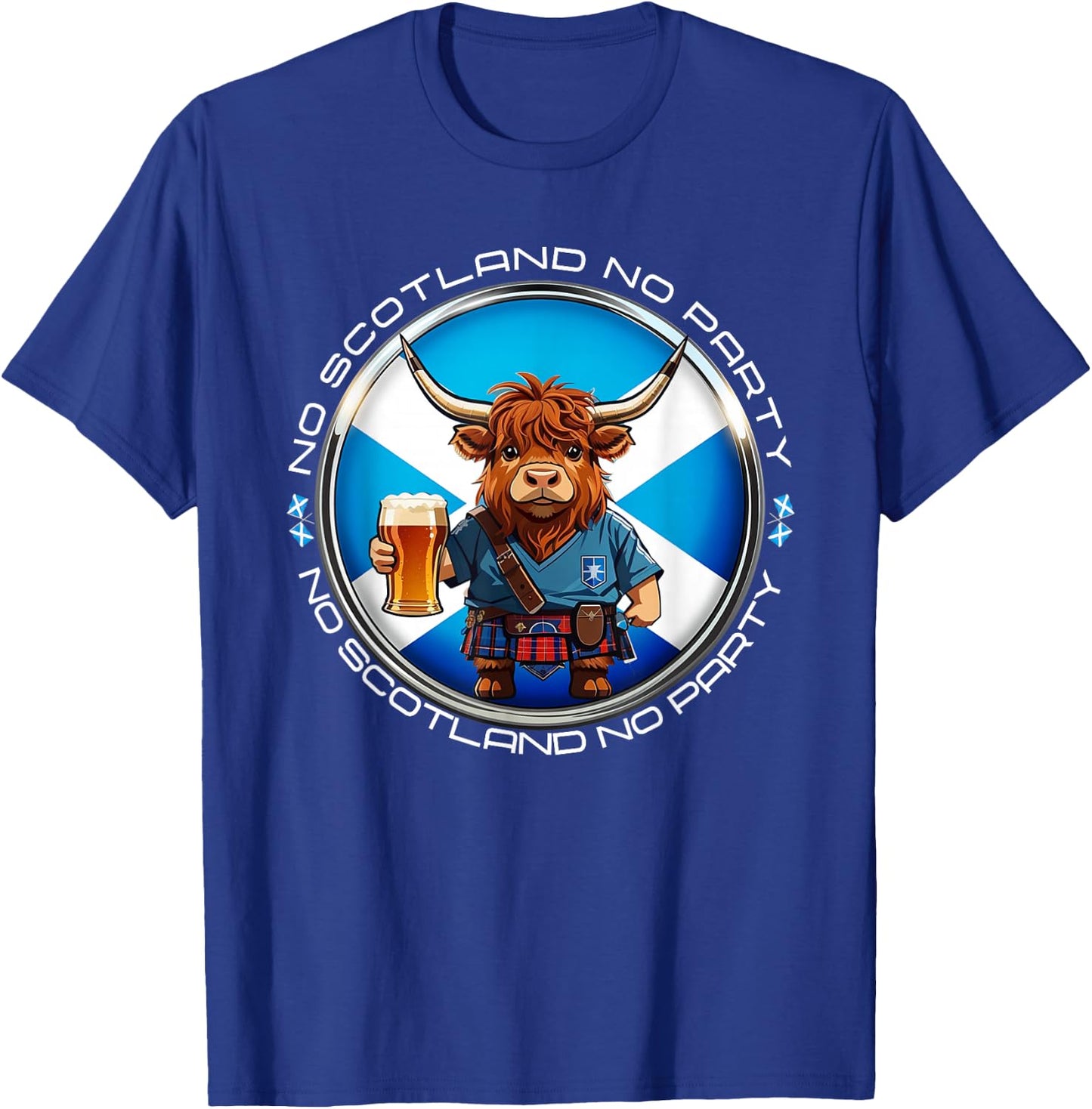 NO Scotland NO Party Scottish Saltire Flag T-Shirt - T-Shirt | Royal