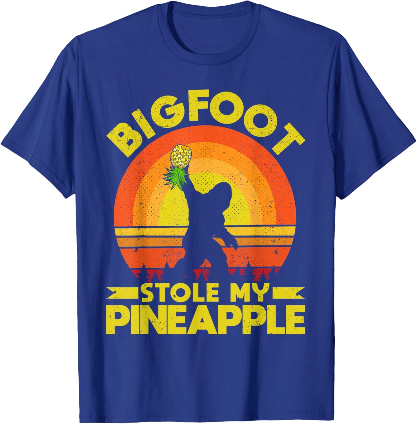 Bigfoot Stole My Pineapple Upside Down Pineapple Swinger T-Shirt - T-Shirt | Royal